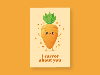 Carte de voeux carotte